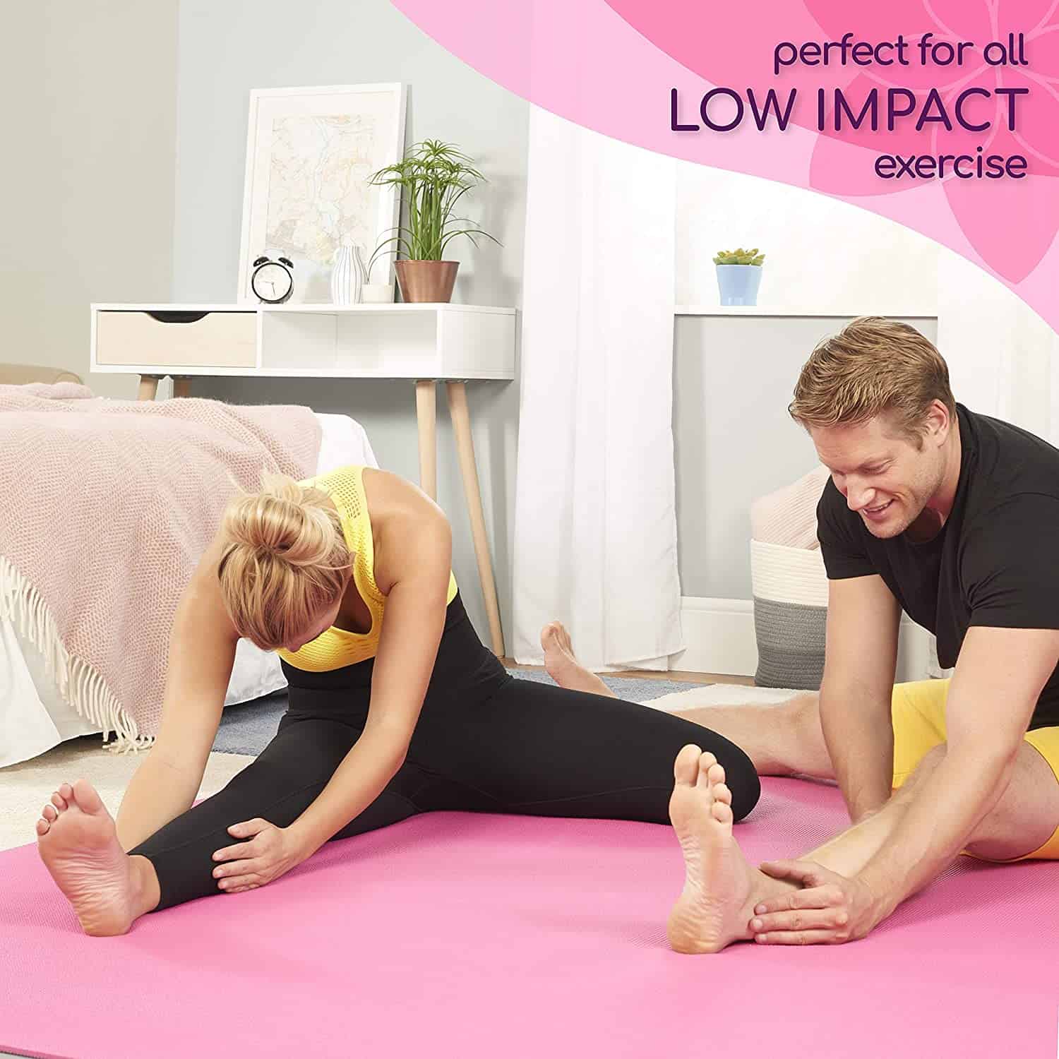 Large Yoga Mat 6'x6'x8mm Extra Thick, Durable, Eco-Friendly, Non-Slip & Odorless Barefoot Exercise and Premium Fitness Home Gym Flooring Mat by ActiveGear - Image 3