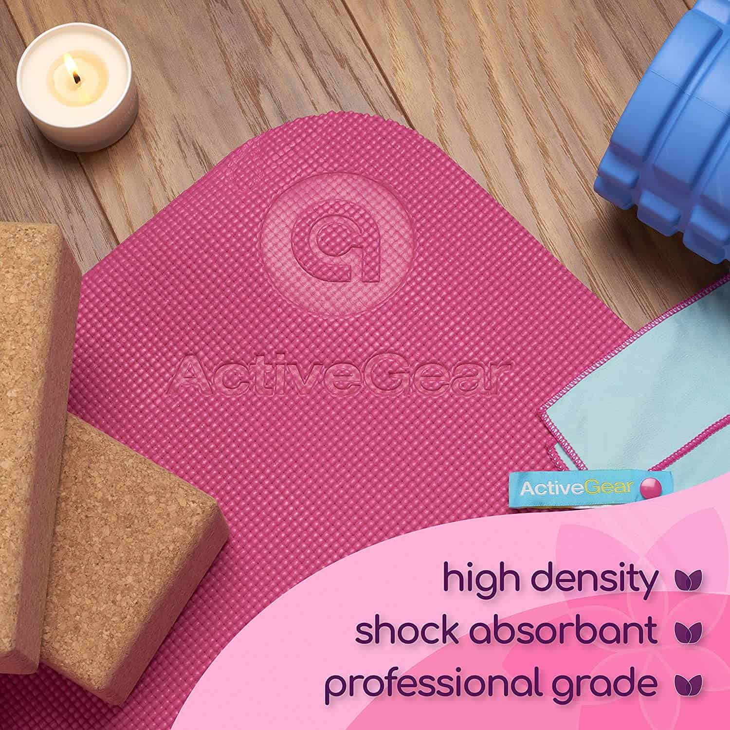 Large Yoga Mat 6'x6'x8mm Extra Thick, Durable, Eco-Friendly, Non-Slip & Odorless Barefoot Exercise and Premium Fitness Home Gym Flooring Mat by ActiveGear - Image 6