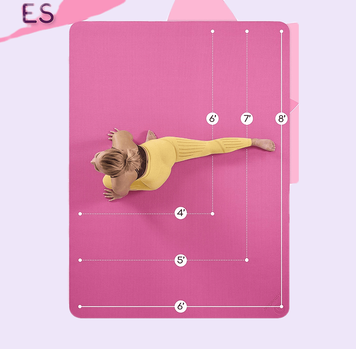 Large Yoga Mat 6'x4'x8mm Extra Thick