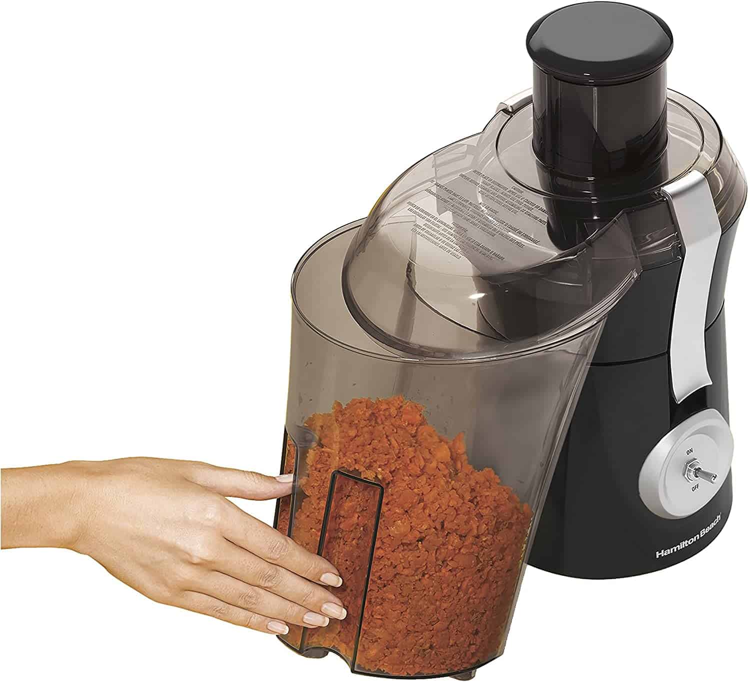 Hamilton Beach Juicer Machine, Big Mouth Large 3” Feedchute, Easy to Clean, Centrifugal, BPA Free, 800W Motor, Black - Image 3