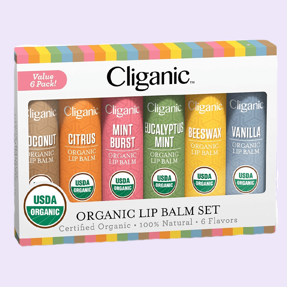 Cliganic USDA Organic Lip Balm Stocking Stuffer