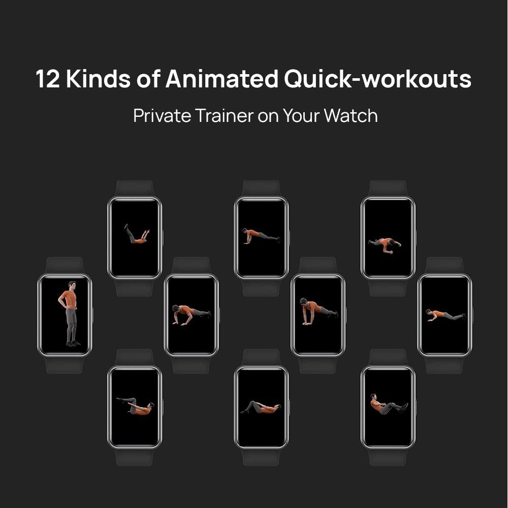 HUAWEI WATCH FIT new Smartwatch, 1.64" Vivid AMOLED Display, 97 Workout Modes, 24/7 Heart Rate Monitoring, 10-Day Battery Life, Quick-Workout Animations, All-Day SpO2 Monitoring, Sakura Pink - Image 5