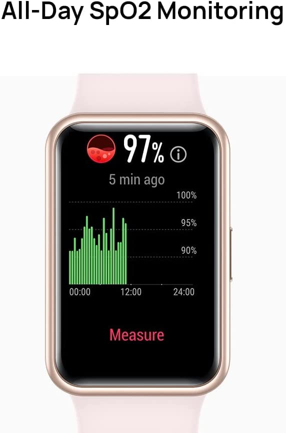 HUAWEI WATCH FIT new Smartwatch, 1.64" Vivid AMOLED Display, 97 Workout Modes, 24/7 Heart Rate Monitoring, 10-Day Battery Life, Quick-Workout Animations, All-Day SpO2 Monitoring, Sakura Pink - Image 7