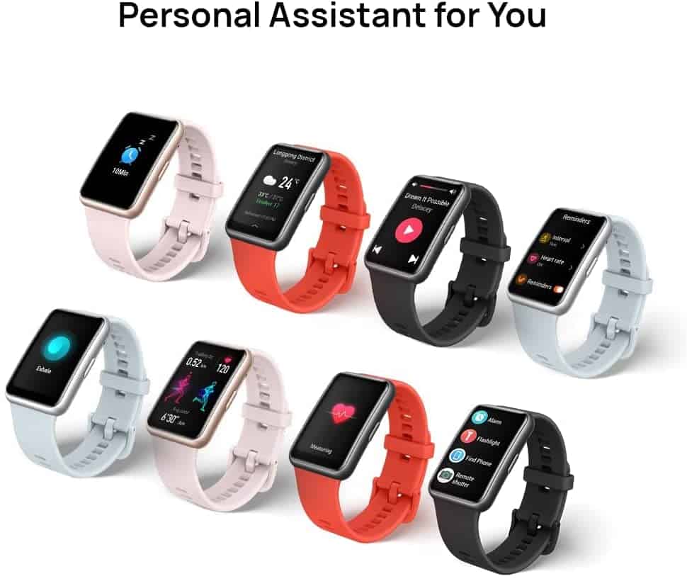 HUAWEI WATCH FIT new Smartwatch, 1.64" Vivid AMOLED Display, 97 Workout Modes, 24/7 Heart Rate Monitoring, 10-Day Battery Life, Quick-Workout Animations, All-Day SpO2 Monitoring, Sakura Pink - Image 8