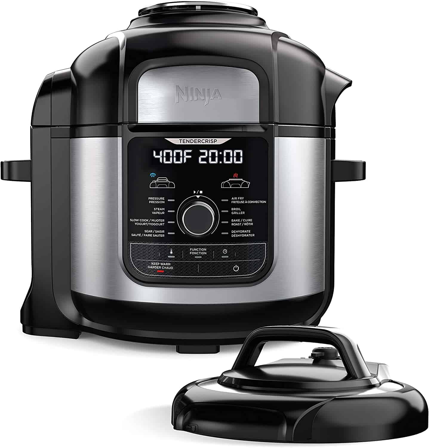 Ninja FD401C Foodi 8-qt. (7.6L) 12-in-1 Deluxe XL Pressure Cooker & Air Fryer - Stainless Steel